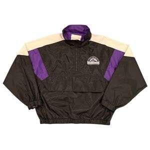 Vintage Colorado Rockies Nylon Windbreaker Baseball Jacket Pullover Zip Size M